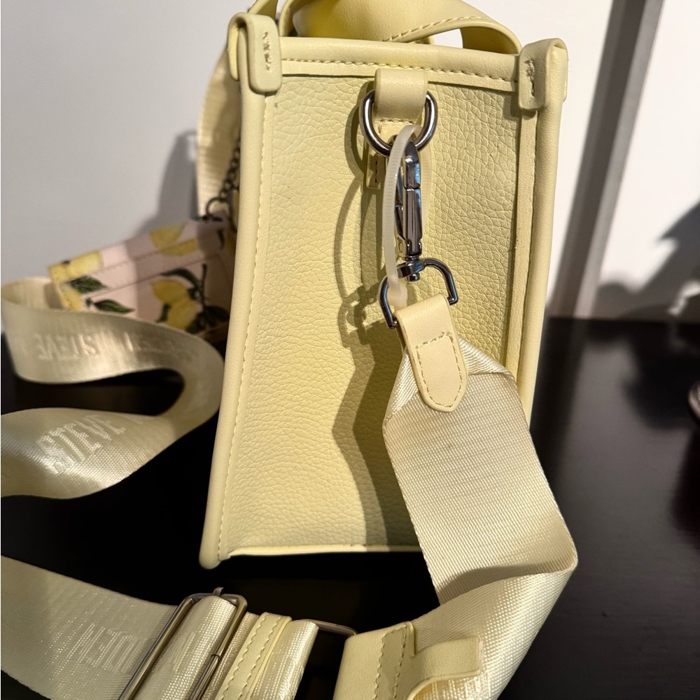 Steve Madden Lemon Yellow Mini Tote with Card Case - Picture 15 of 16
